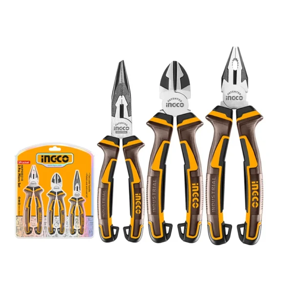 Set alicates Ingco industrial 3 piezas 160-200MM/6-8"