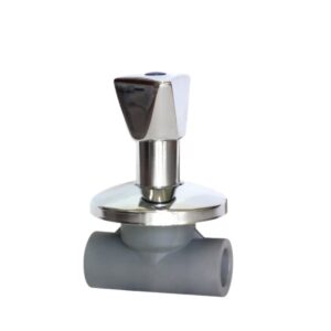 Llave de paso cromada 20MM vástago 2,5 CM Hoffeens