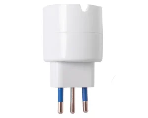 Adaptador Schuko 10 A (2P+T) Blanco con Protección