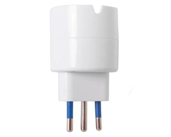Adaptador Schuko 10 A (2P+T) Blanco con Protección